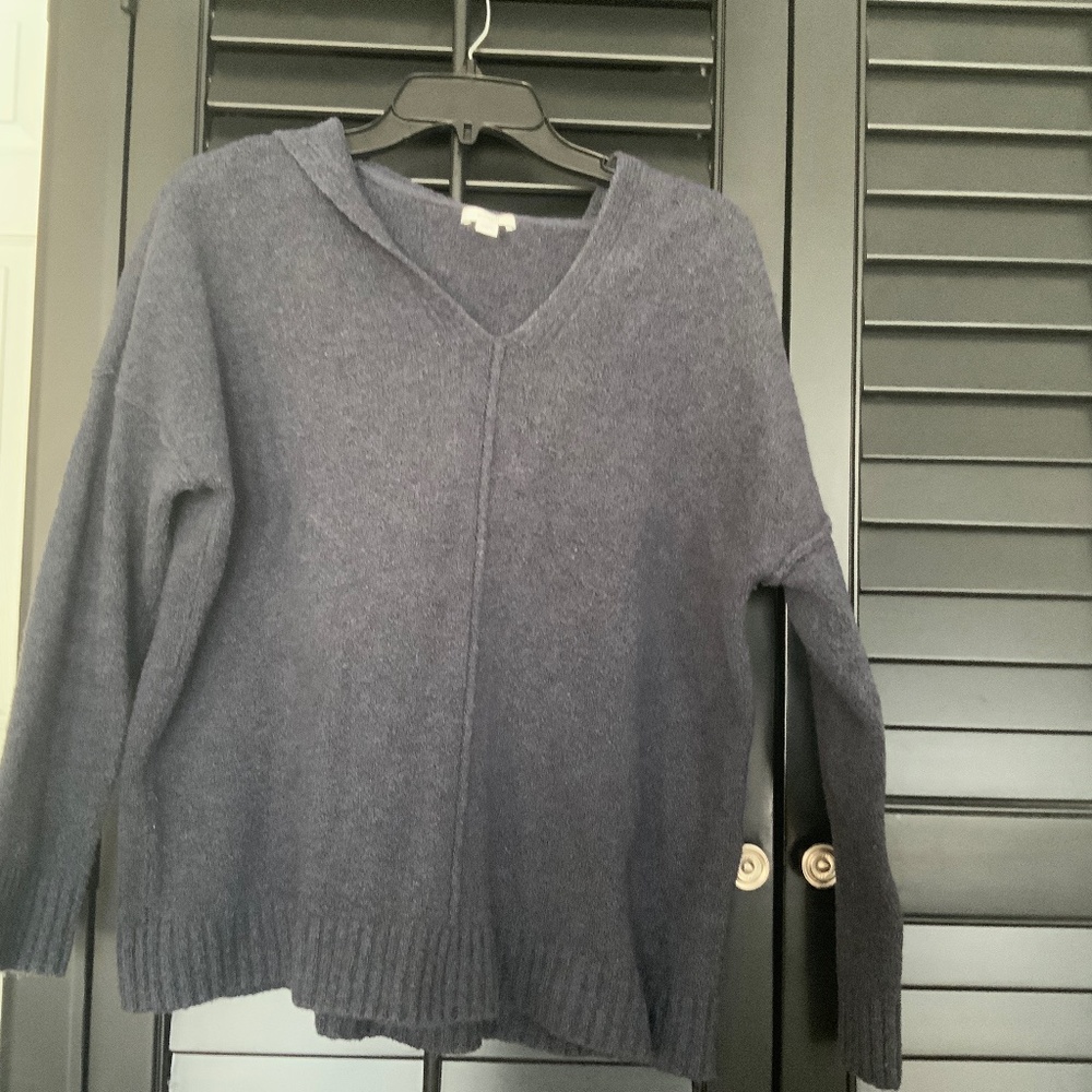 J Jill blue hooded sweater Size M
